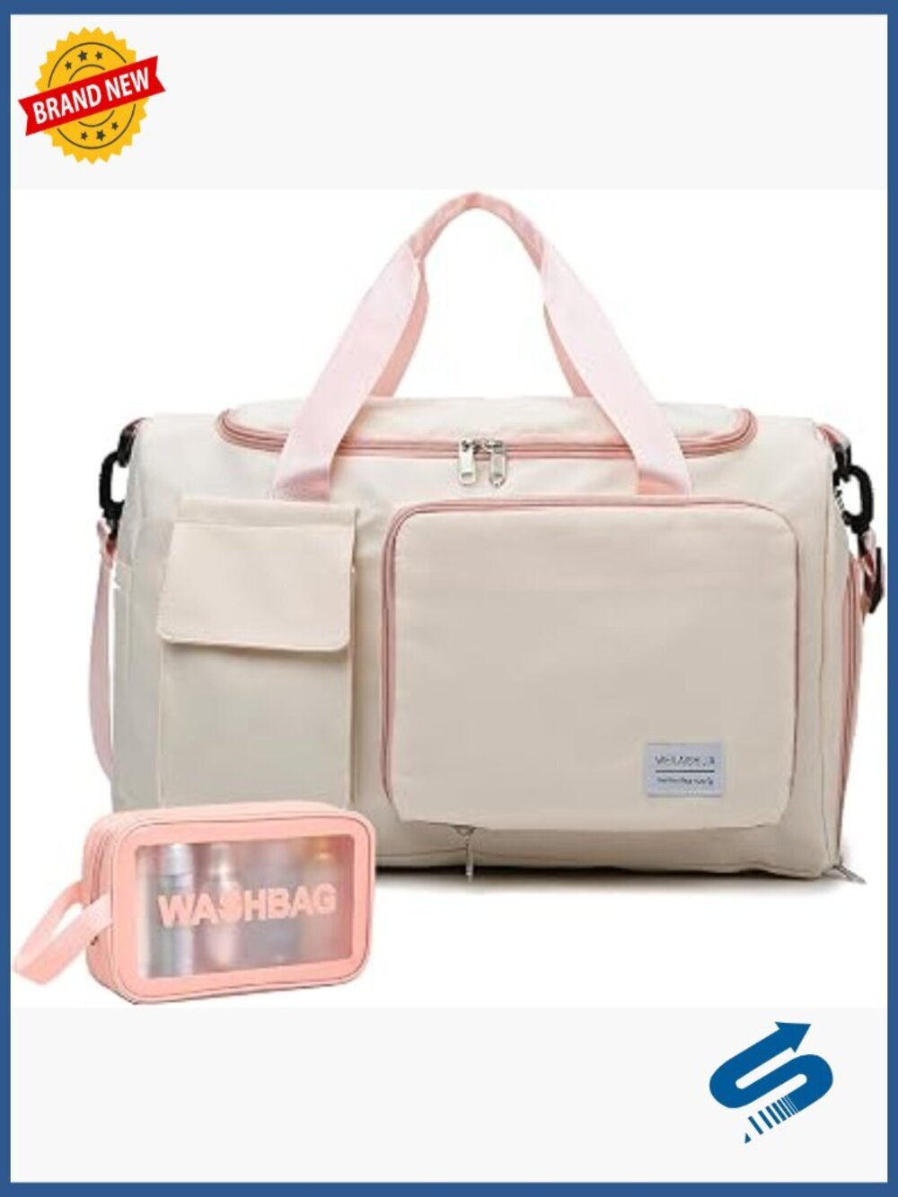 Small Gym Bag with Shoe Compartment, Travel Duffle Weekender Carry On